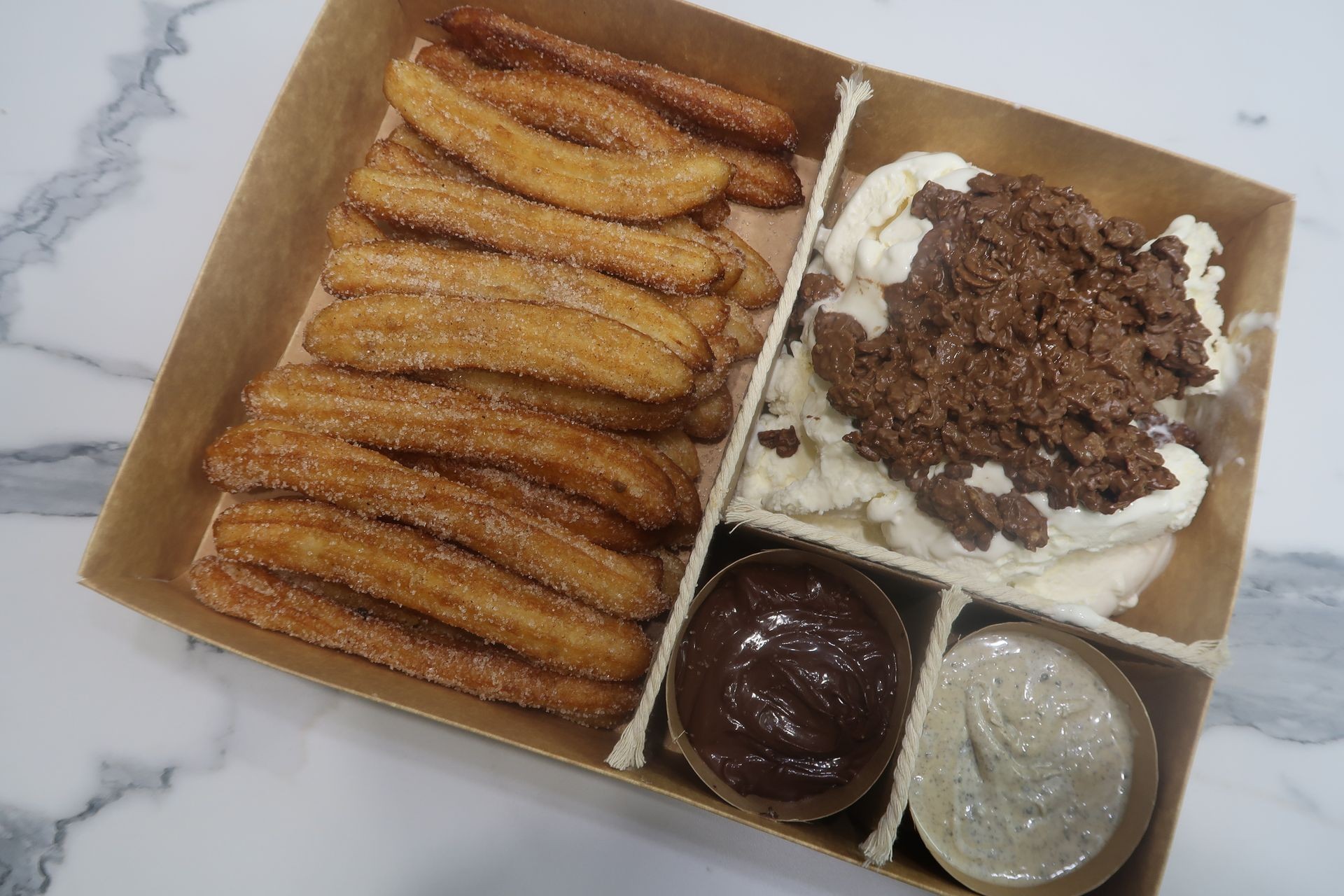 Churros-Ice cream platter