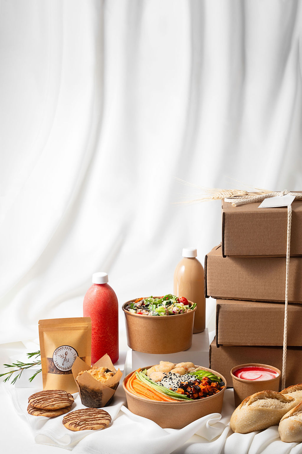 A beautifully composed Artisan Eats spread