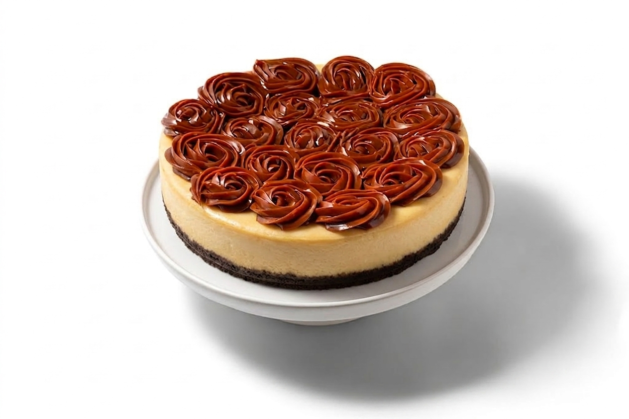 Caramel Rosette Cheesecake