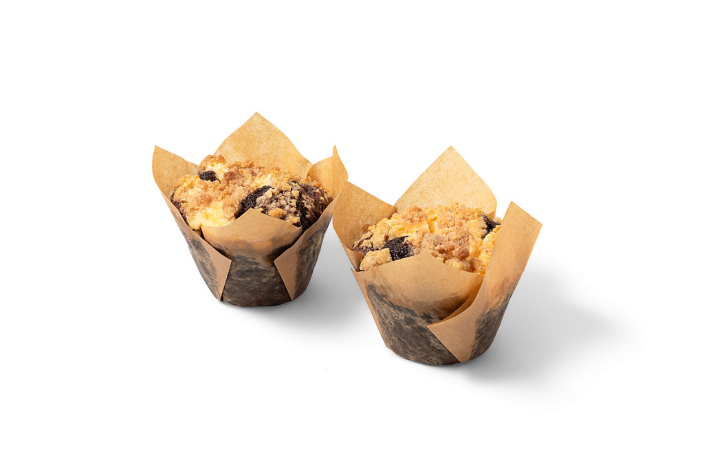 Set of chocolate cheese muffins