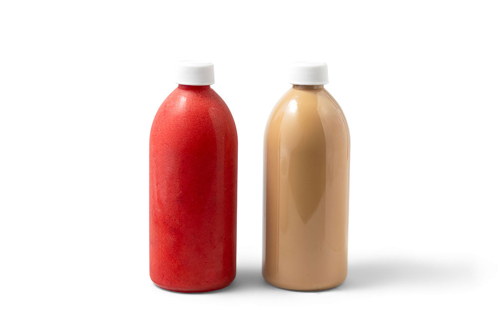Iced coffee or fruit smoothie